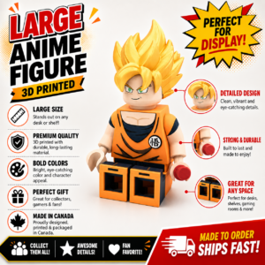 Golden Hair Anime Warrior Building Block Figures